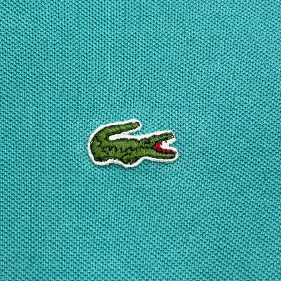 Vintage IZOD Lacoste Polo Shirt Mens Medium Green Short Sleeve‎ Crocodile Logo - Picture 3 of 7